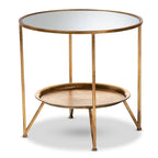 Table d'appoint contemporaine en or antique