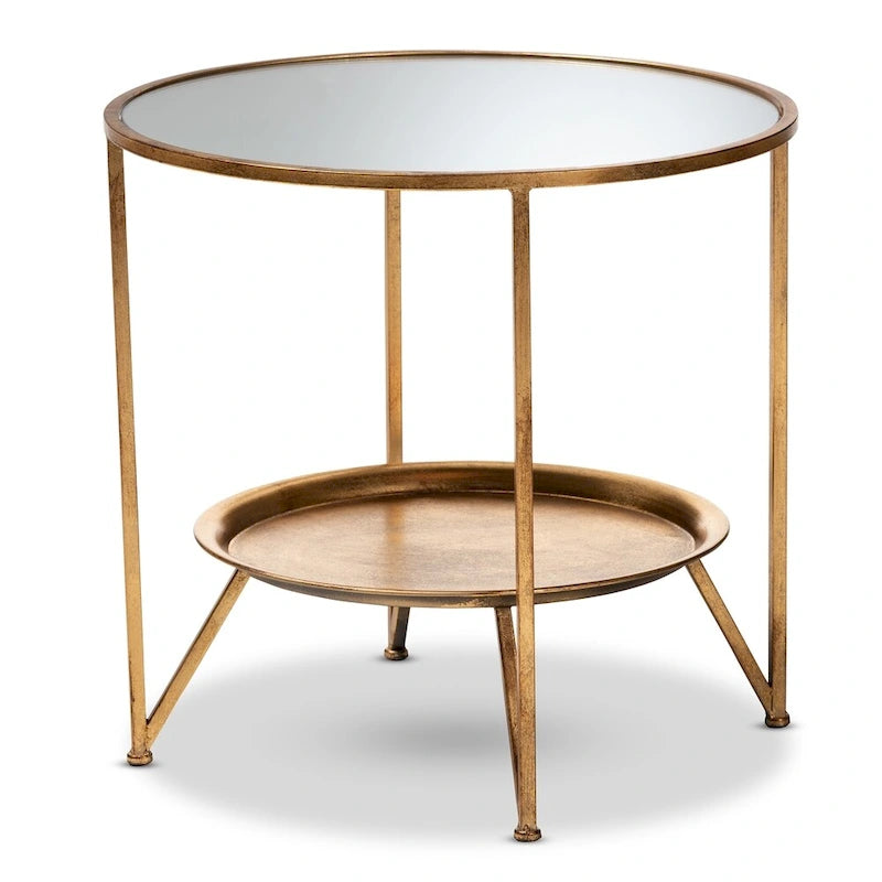 Table d'appoint contemporaine en or antique