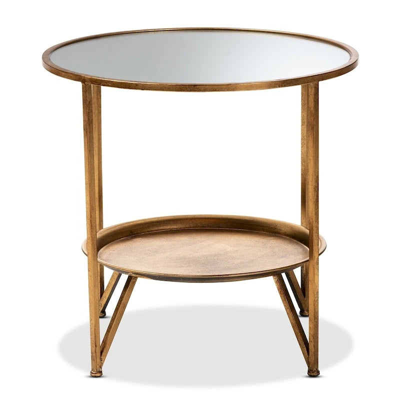Table d'appoint contemporaine en or antique