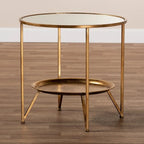 Table d'appoint contemporaine en or antique