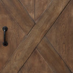 Meuble TV d'angle de style rustique de 56 po pour téléviseurs jusqu'à 60 po, aucun assemblage requis, fini bois de grange