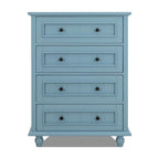 Commode large à 4 tiroirs Meuble de rangement grande largeur pour chambre et salon