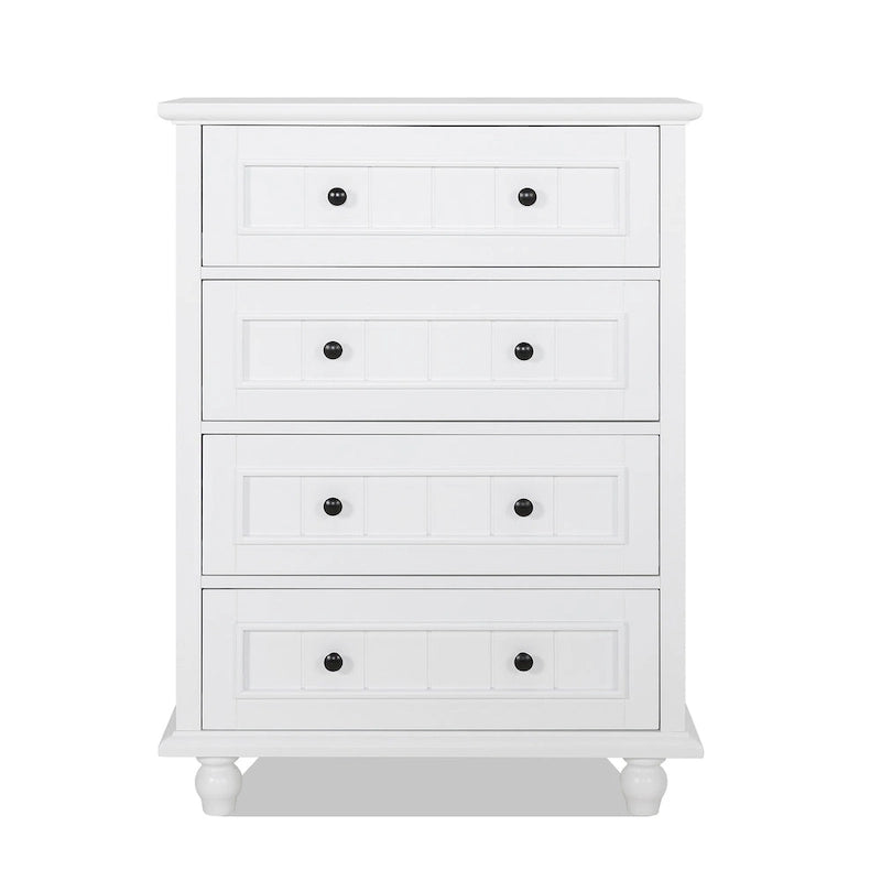 Commode large à 4 tiroirs Meuble de rangement grande largeur pour chambre et salon