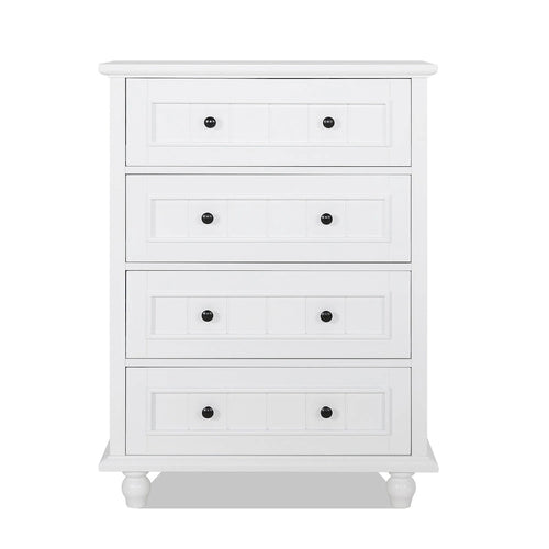 Commode large à 4 tiroirs Meuble de rangement grande largeur pour chambre et salon