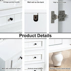 Commode large à 4 tiroirs Meuble de rangement grande largeur pour chambre et salon