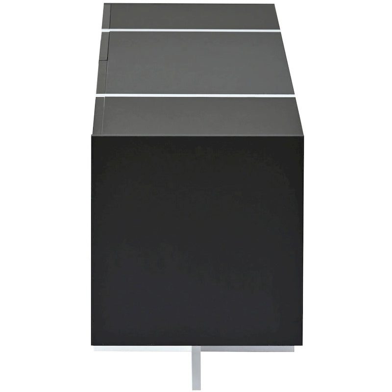 Meuble TV rectangulaire moderne pour téléviseurs jusqu'à 80 pouces avec surface UV brillante