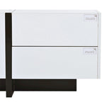 Meuble TV rectangulaire moderne pour téléviseurs jusqu'à 80 pouces avec surface UV brillante