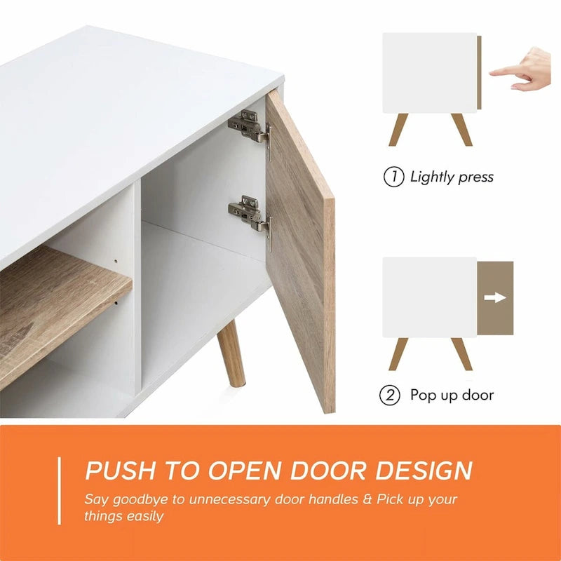 Meuble TV moderne du milieu du siècle pour téléviseurs de 32 à 60 pouces - 42 pouces