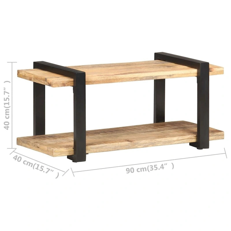 Meuble TV 35,4x15,7x15,7 Bois de manguier brut