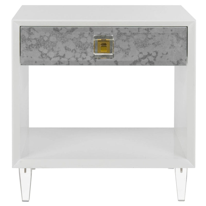 Table d'appoint - Blanche - 24 L x 18 P x 25 H - 24Lx18Px25H