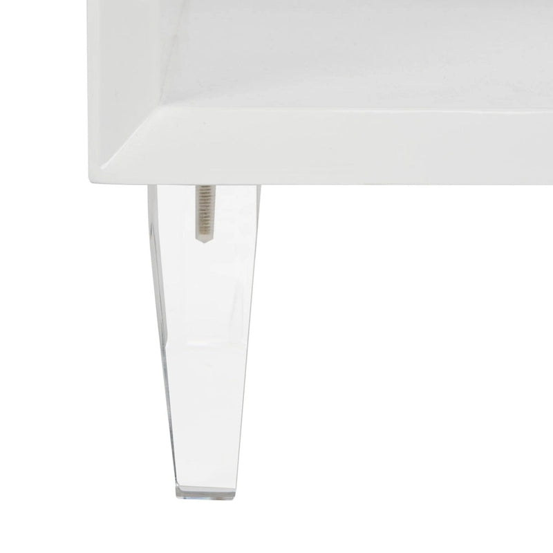 Table d'appoint - Blanche - 24 L x 18 P x 25 H - 24Lx18Px25H