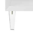 Table d'appoint - Blanche - 24 L x 18 P x 25 H - 24Lx18Px25H