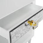 Table d'appoint - Blanche - 24 L x 18 P x 25 H - 24Lx18Px25H