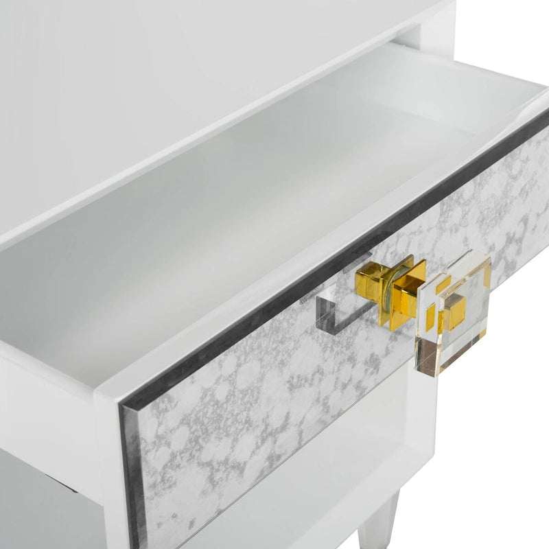 Table d'appoint - Blanche - 24 L x 18 P x 25 H - 24Lx18Px25H