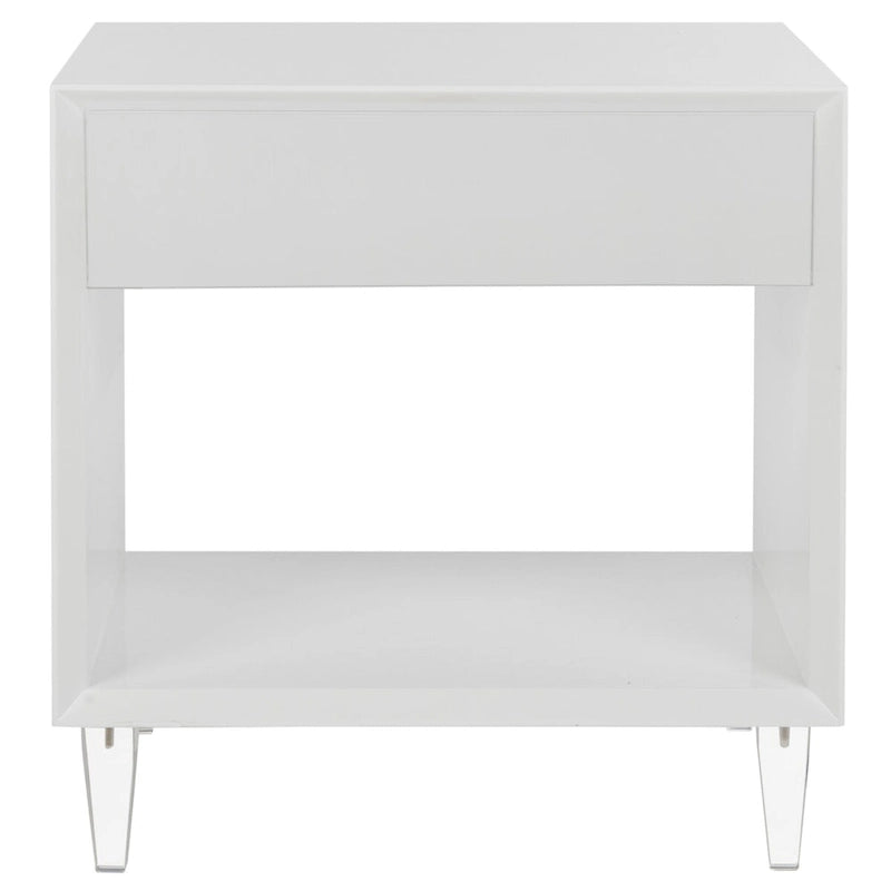 Table d'appoint - Blanche - 24 L x 18 P x 25 H - 24Lx18Px25H