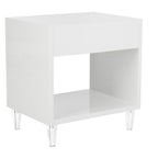 Table d'appoint - Blanche - 24 L x 18 P x 25 H - 24Lx18Px25H