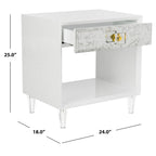 Table d'appoint - Blanche - 24 L x 18 P x 25 H - 24Lx18Px25H