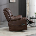 Fauteuil inclinable releveur en cuir avec massage et chauffage