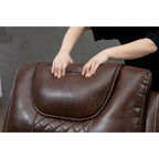 Fauteuil inclinable releveur en cuir avec massage et chauffage
