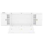 Lit escamotable Queen Size avec étagères, placards et ports USB