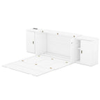 Lit escamotable Queen Size avec étagères, placards et ports USB