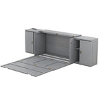 Lit escamotable Queen Size avec étagères, placards et ports USB