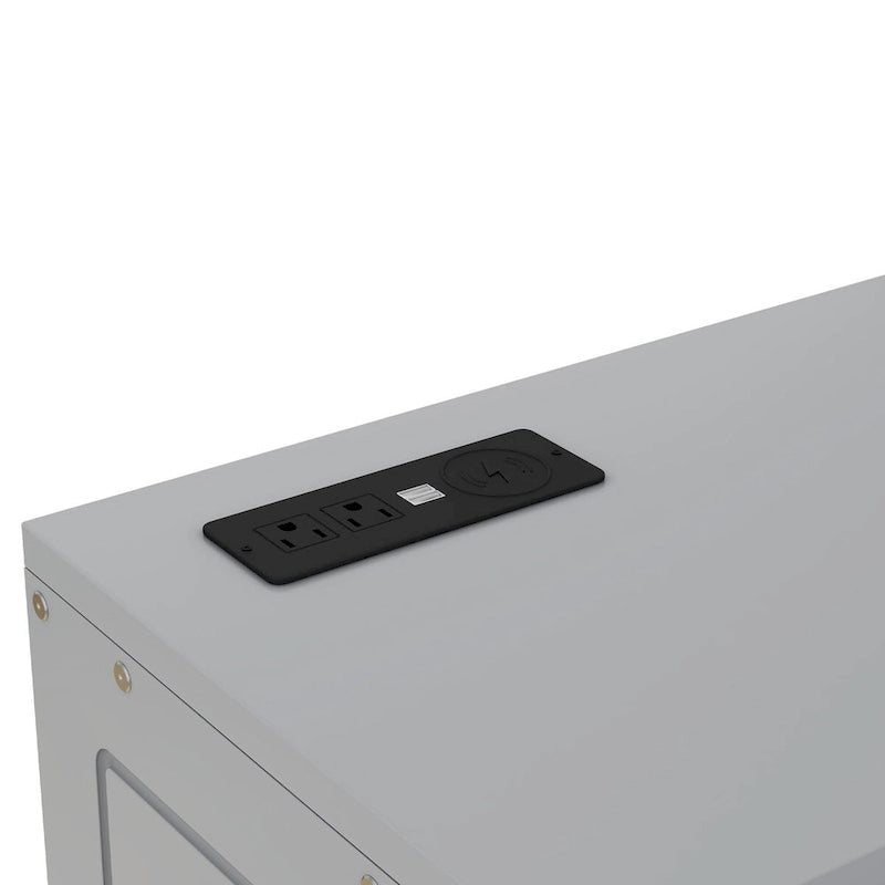 Lit escamotable Queen Size avec étagères, placards et ports USB