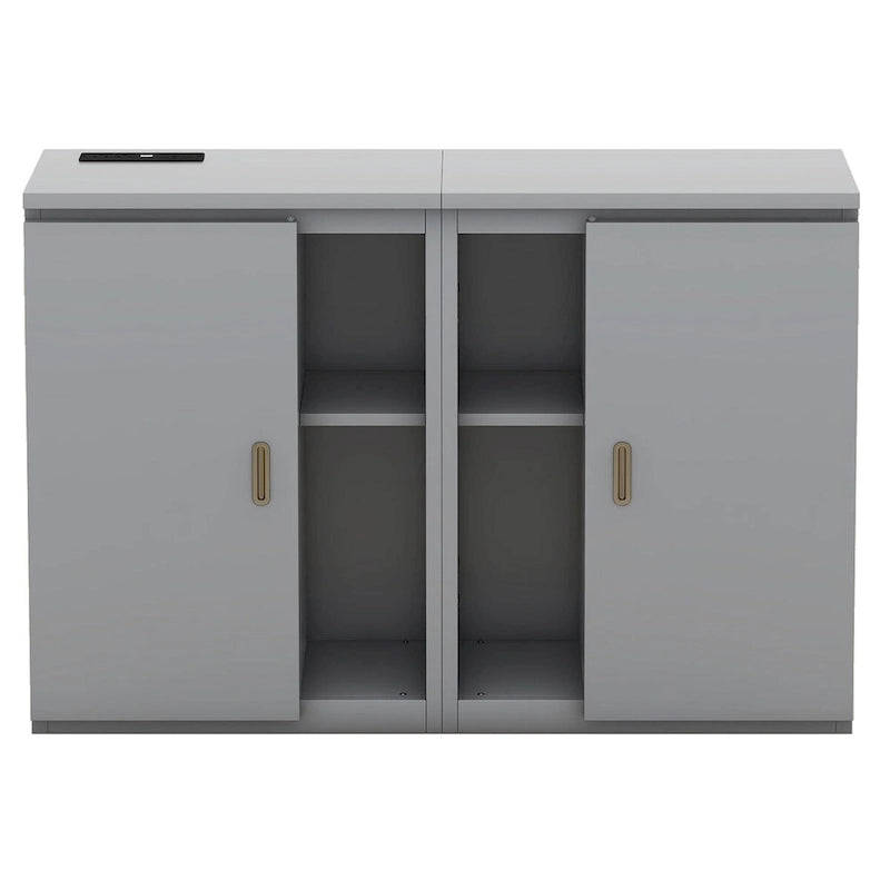 Lit escamotable Queen Size avec étagères, placards et ports USB