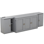 Lit escamotable Queen Size avec étagères, placards et ports USB
