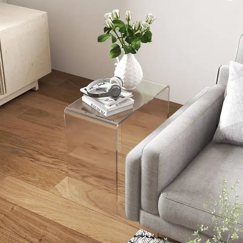 Table basse cascade 21, rectangulaire, tout en acrylique, épaisseur 15 mm