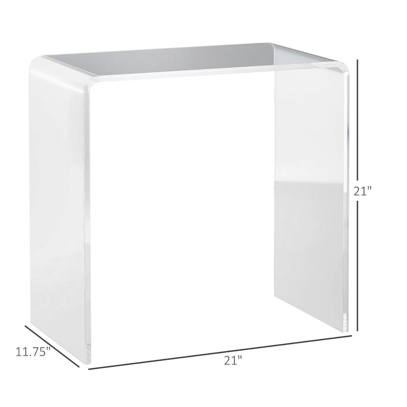 Table basse cascade 21, rectangulaire, tout en acrylique, épaisseur 15 mm