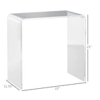 Table basse cascade 21, rectangulaire, tout en acrylique, épaisseur 15 mm