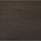 Table d'appoint ronde en bois brun foncé avec étagère inférieure - 23.5L x 23.5W x 26.0H