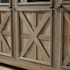 Buffet bas à 3 portes, grand buffet, meuble de bar à vin, buffet, table de bar à café, bar à vin