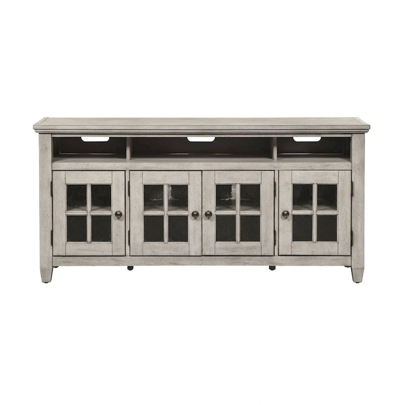 Meuble TV blanc antique en bois de tabac