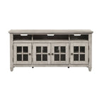 Meuble TV blanc antique en bois de tabac