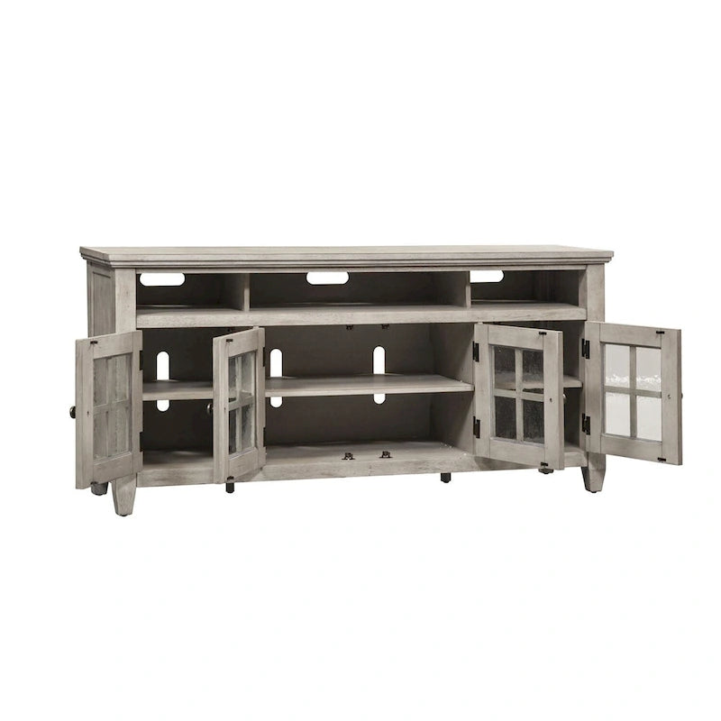 Meuble TV blanc antique en bois de tabac