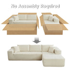 Canapé d'angle moderne avec coussins pour salon