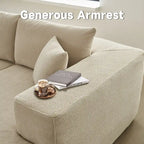 Canapé d'angle moderne avec coussins pour salon