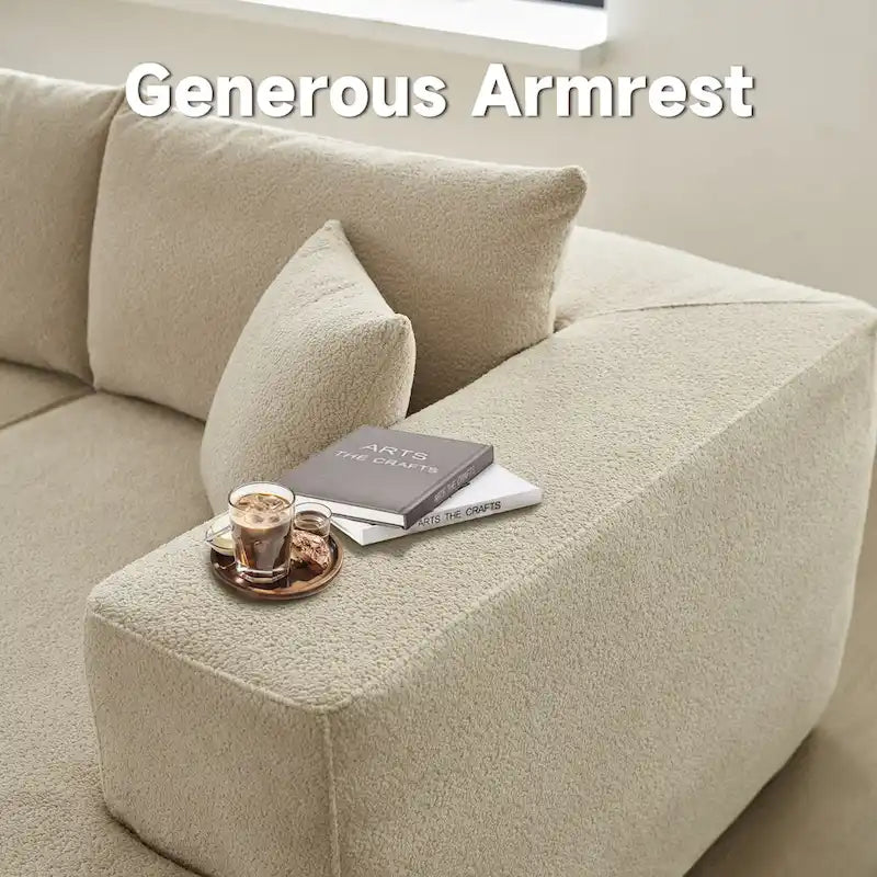 Canapé d'angle moderne avec coussins pour salon