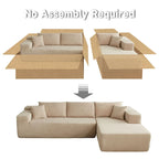 Canapé d'angle moderne avec coussins pour salon