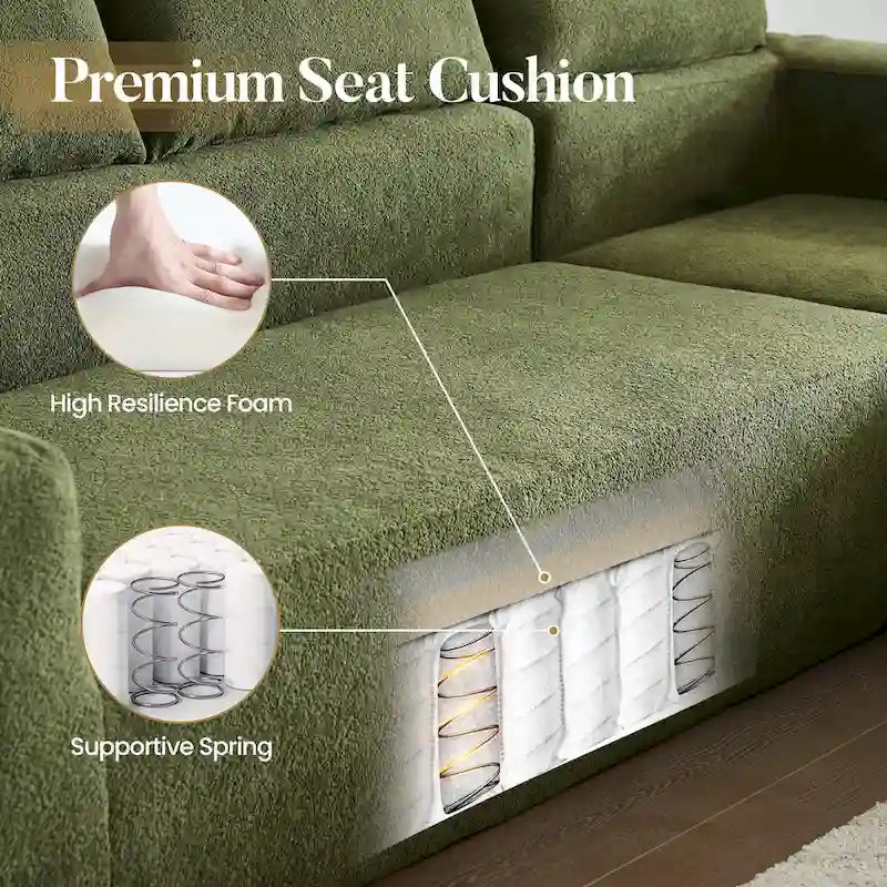 Canapé d'angle moderne avec coussins pour salon