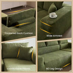 Canapé d'angle moderne avec coussins pour salon