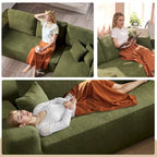 Canapé d'angle moderne avec coussins pour salon