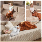 Canapé d'angle moderne avec coussins pour salon