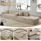 Canapé d'angle moderne avec coussins pour salon