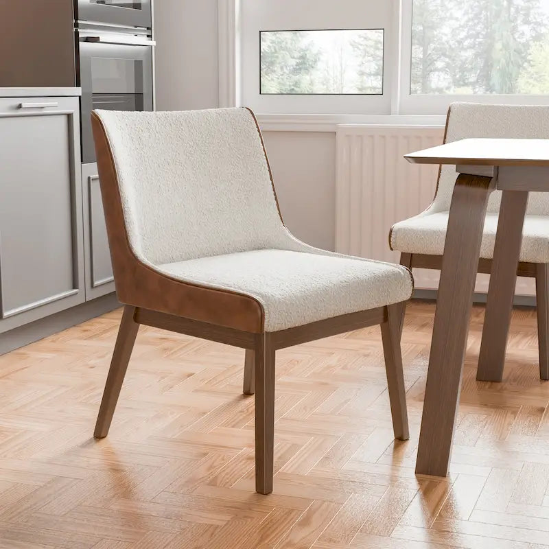 Lot de 2 chaises de salle à manger à oreilles Beau III Mid-century