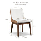 Lot de 2 chaises de salle à manger à oreilles Beau III Mid-century