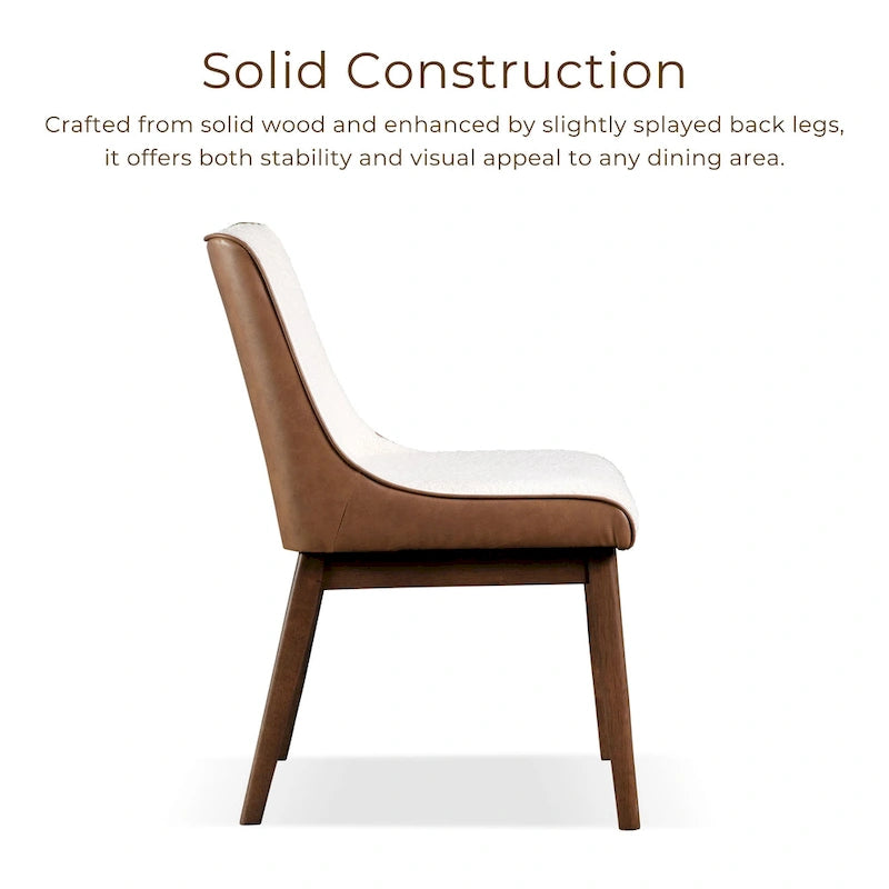 Lot de 2 chaises de salle à manger à oreilles Beau III Mid-century