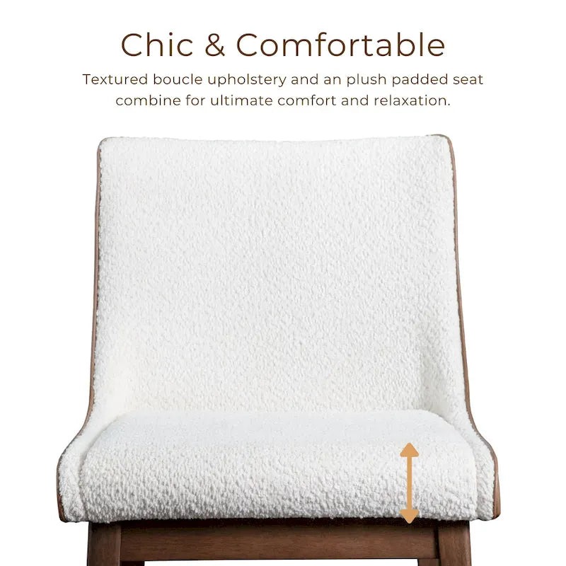 Lot de 2 chaises de salle à manger à oreilles Beau III Mid-century